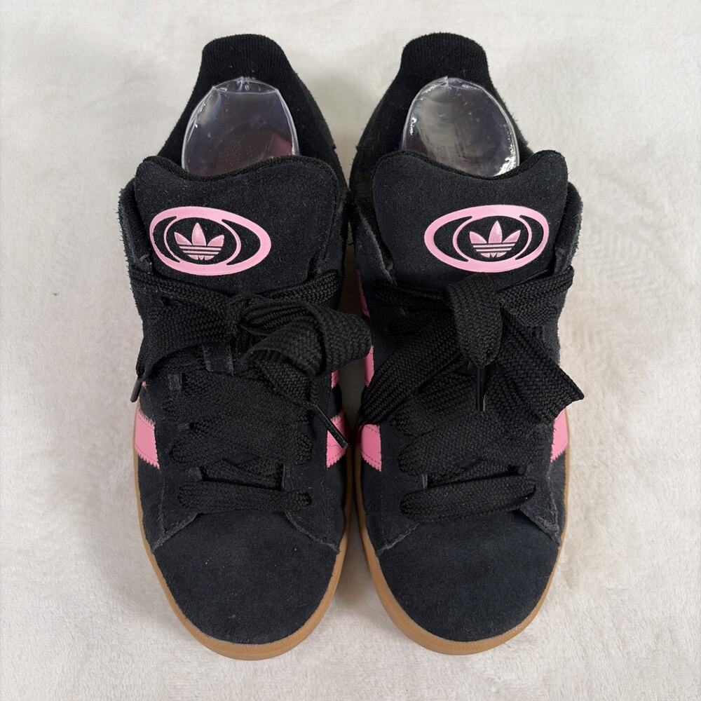 Adidas Campus 00s Womens 8.5 Black Pink Gum Sole Suede Sneakers Casual Charity - Picture 3 of 12